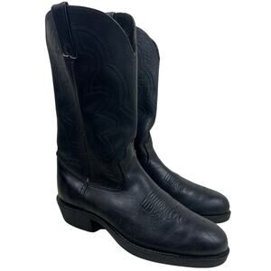 Durango Vibram Boots men’s 7 1/2 D Oiled Leather Black Slip Resistant Almond Toe
